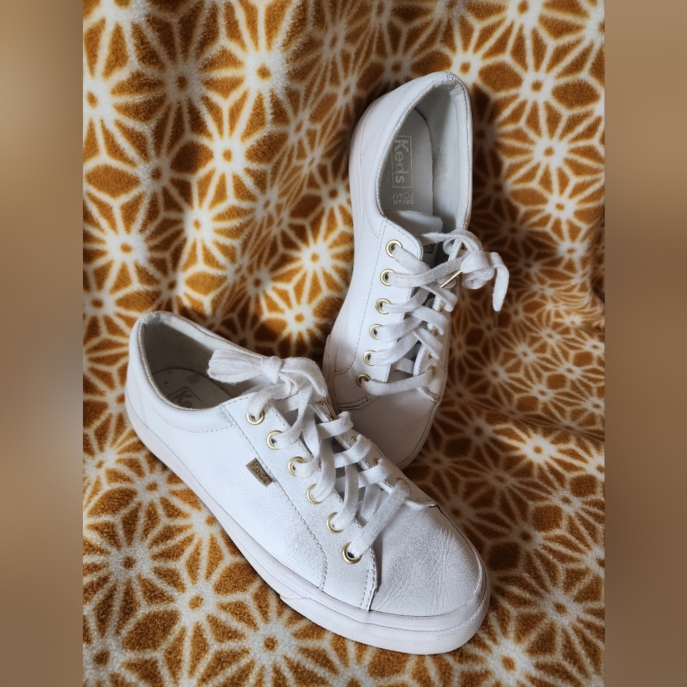 White leather Keds